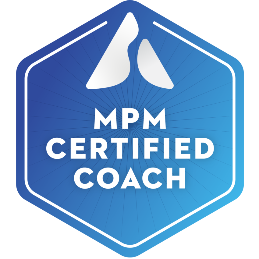 MPM certified coach badge logo for mental performance coaching credentials.
